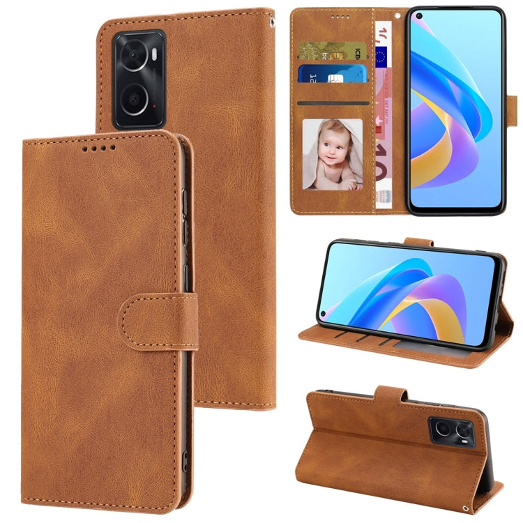 For OPPO A36 4G / A76 4G / A96 4G / Realme 9i 4G Fantasy Skin-feel Calfskin Texture Leather Phone Case