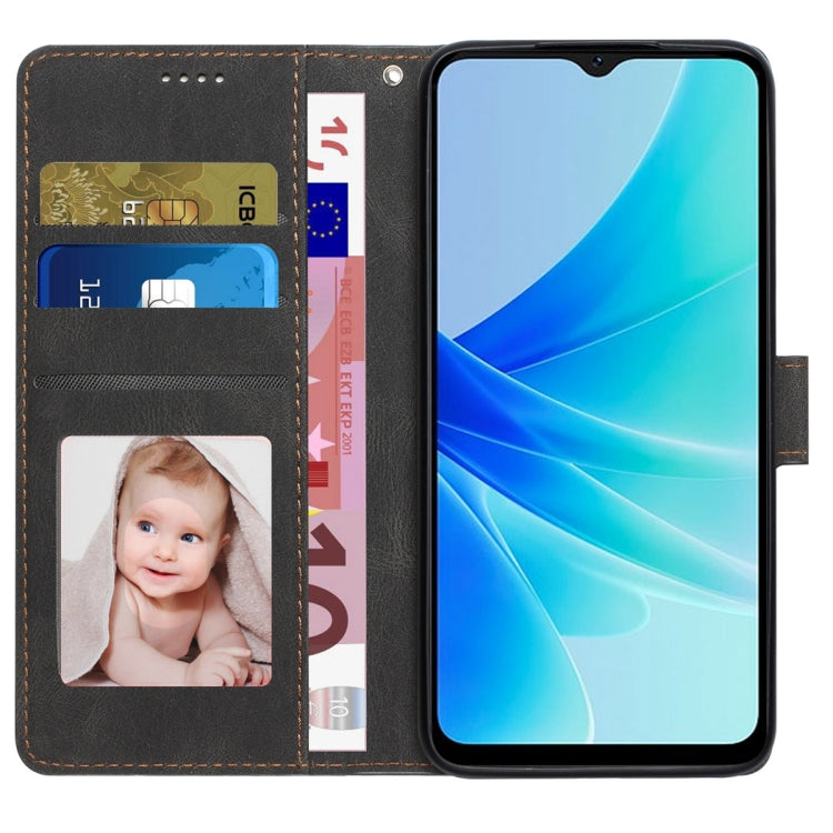 For OPPO A57 4G Global / A77 4G Global / A77s 4G/A57s 4G/A57e 4G/OnePlus Nord N20 SE 4G Global Fantasy Skin-feel Calfskin Texture Leather Phone Case