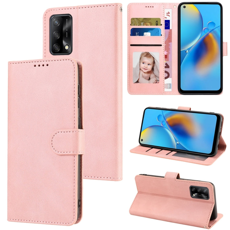 For OPPO A74 4G / F19 Fantasy Skin-feel Calfskin Texture Leather Phone Case