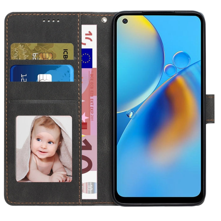 For OPPO A74 4G / F19 Fantasy Skin-feel Calfskin Texture Leather Phone Case