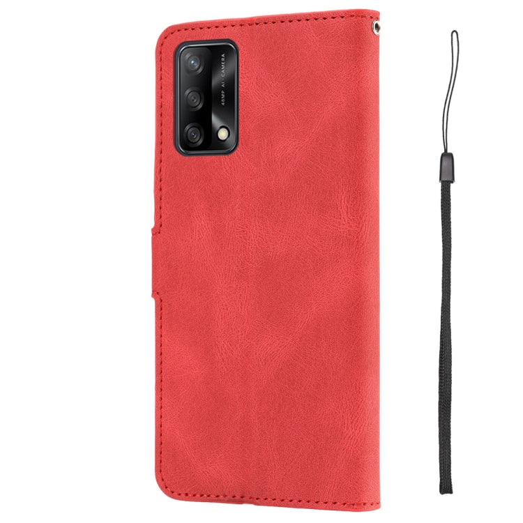 For OPPO A74 4G / F19 Fantasy Skin-feel Calfskin Texture Leather Phone Case