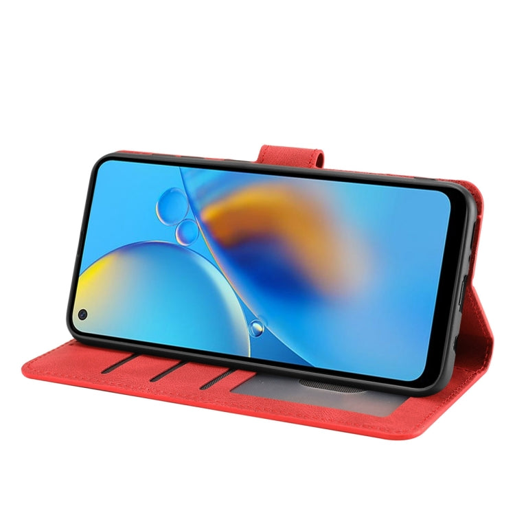 For OPPO A74 4G / F19 Fantasy Skin-feel Calfskin Texture Leather Phone Case