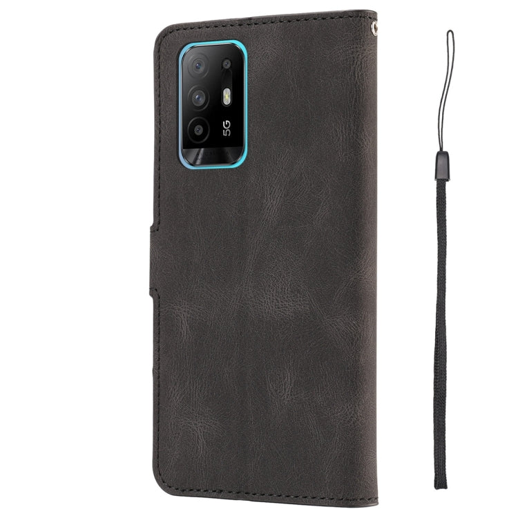 For OPPO A94 5G / Reno5 Z / F19 Pro+ Fantasy Skin-feel Calfskin Texture Leather Phone Case