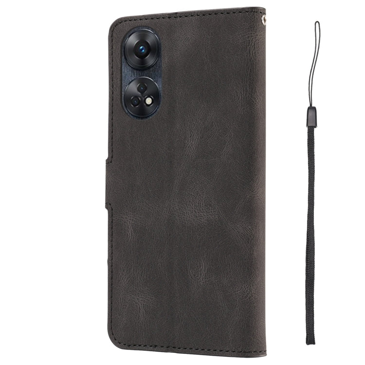 For OPPO Reno8 T 4G Global Fantasy Skin-feel Calfskin Texture Leather Phone Case