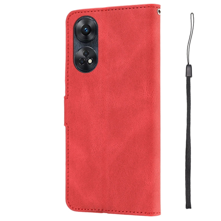 For OPPO Reno8 T 4G Global Fantasy Skin-feel Calfskin Texture Leather Phone Case