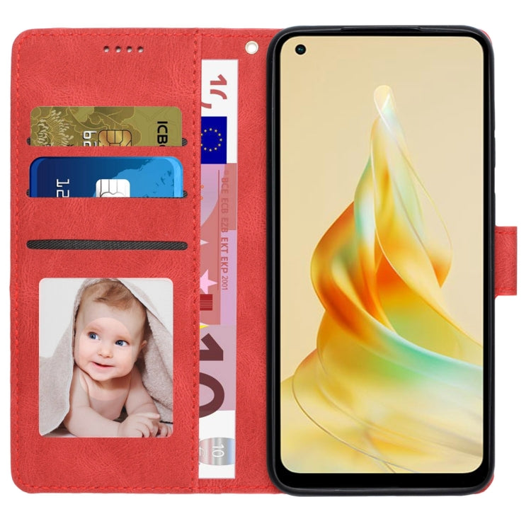 For OPPO Reno8 T 4G Global Fantasy Skin-feel Calfskin Texture Leather Phone Case