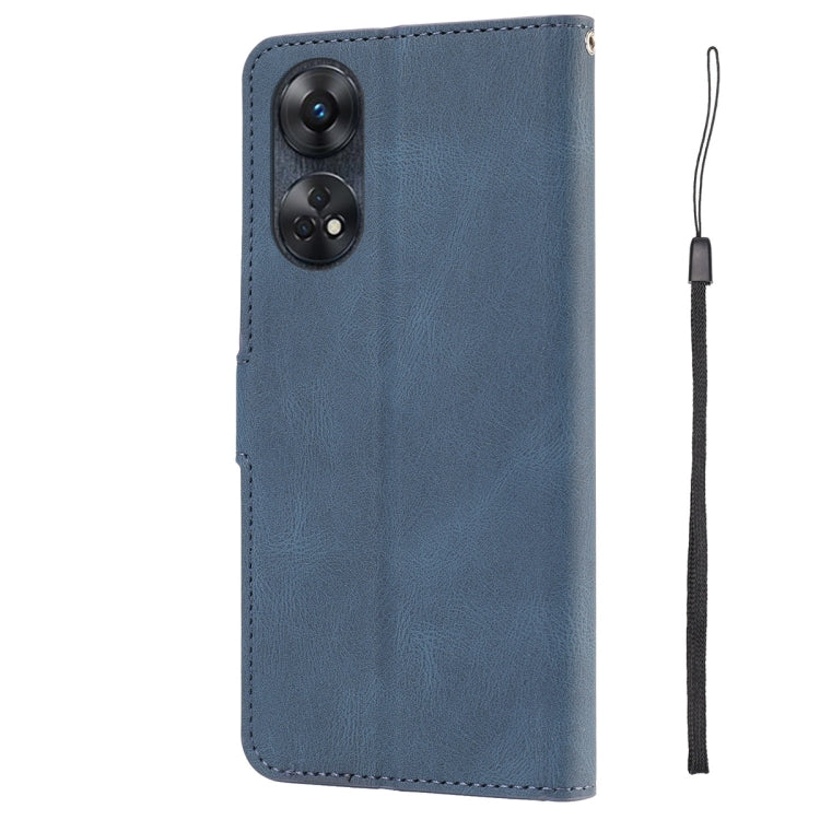 For OPPO Reno8 T 4G Global Fantasy Skin-feel Calfskin Texture Leather Phone Case