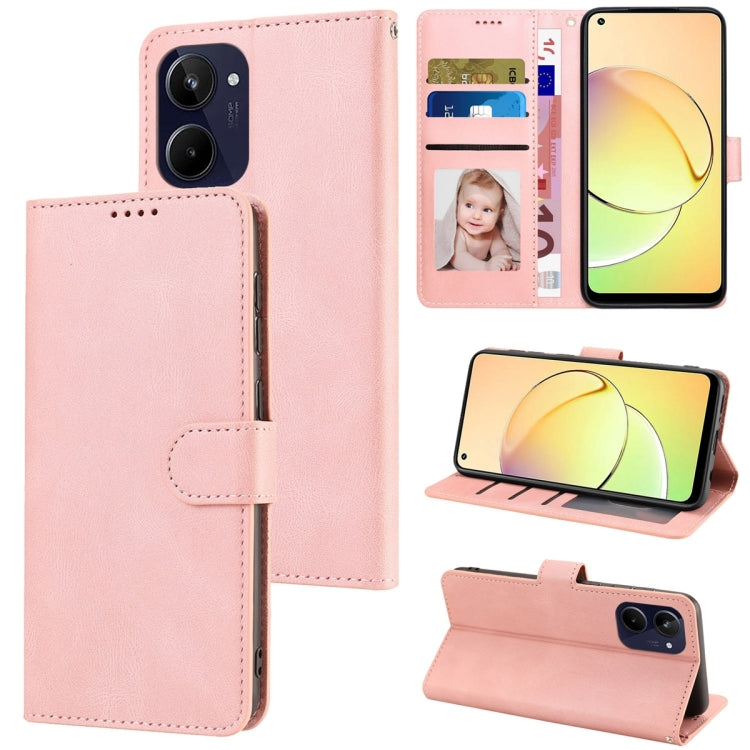 For Realme 10 4G Fantasy Skin-feel Calfskin Texture Leather Phone Case