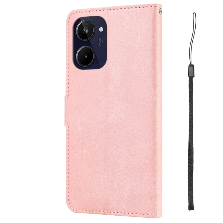 For Realme 10 4G Fantasy Skin-feel Calfskin Texture Leather Phone Case
