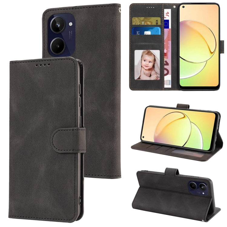 For Realme 10 4G Fantasy Skin-feel Calfskin Texture Leather Phone Case