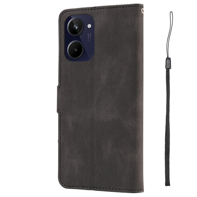 For Realme 10 4G Fantasy Skin-feel Calfskin Texture Leather Phone Case