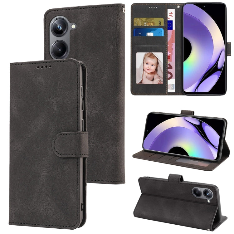 For Realme 10 Pro 5G Fantasy Skin-feel Calfskin Texture Leather Phone Case