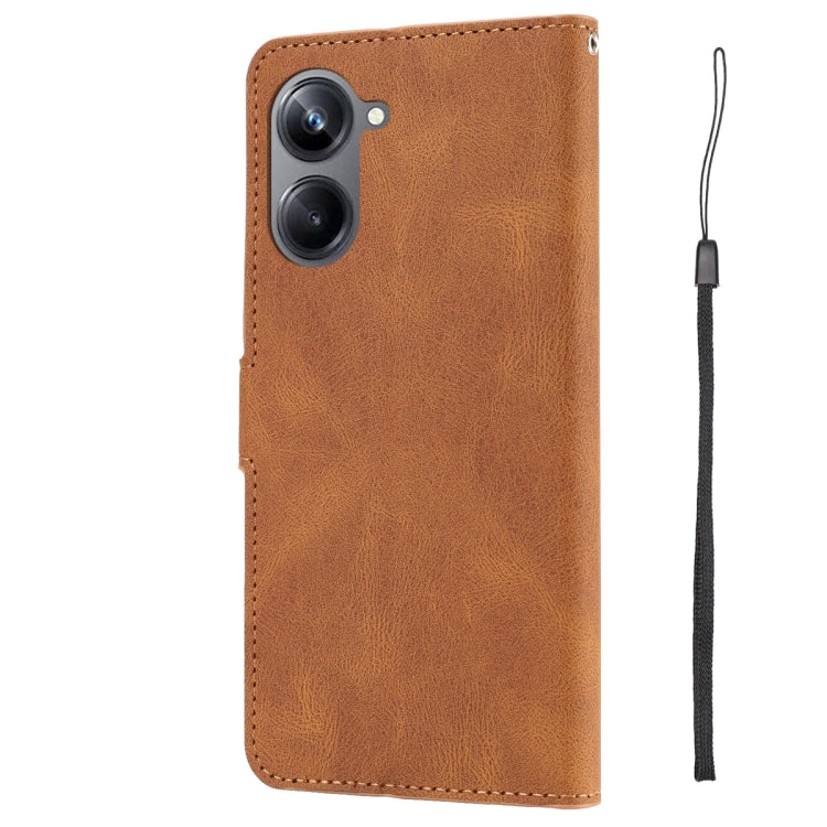 For Realme 10 Pro 5G Fantasy Skin-feel Calfskin Texture Leather Phone Case