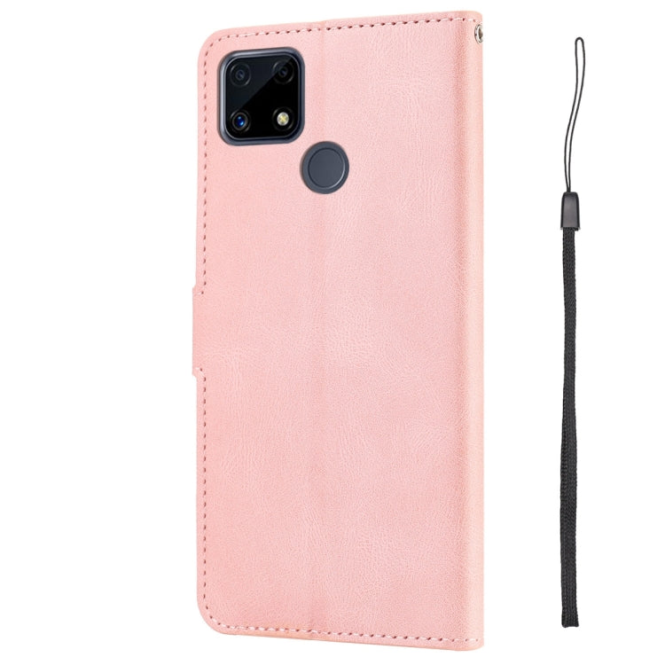 For Realme C25 / C15 / C12 Fantasy Skin-feel Calfskin Texture Leather Phone Case