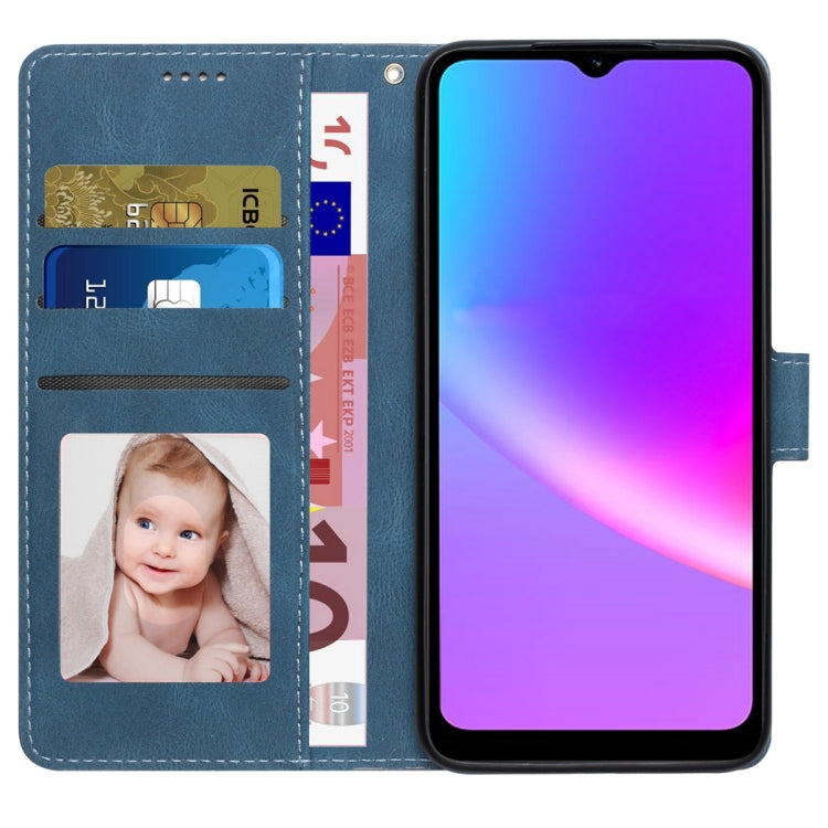 For Realme C25 / C15 / C12 Fantasy Skin-feel Calfskin Texture Leather Phone Case