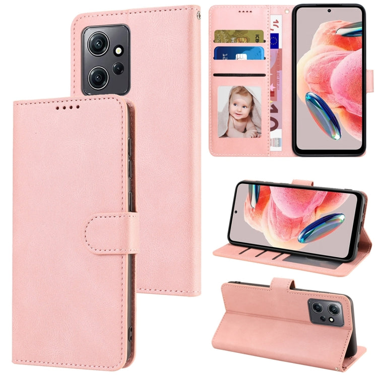 For Xiaomi Redmi Note 12 4G Global Fantasy Skin-feel Calfskin Texture Leather Phone Case
