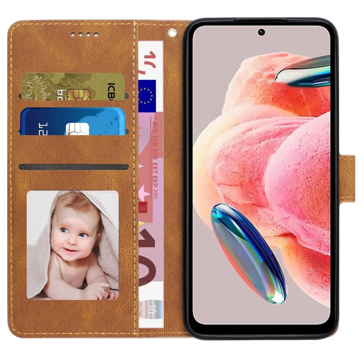 For Xiaomi Redmi Note 12 4G Global Fantasy Skin-feel Calfskin Texture Leather Phone Case
