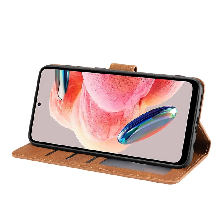 For Xiaomi Redmi Note 12 4G Global Fantasy Skin-feel Calfskin Texture Leather Phone Case