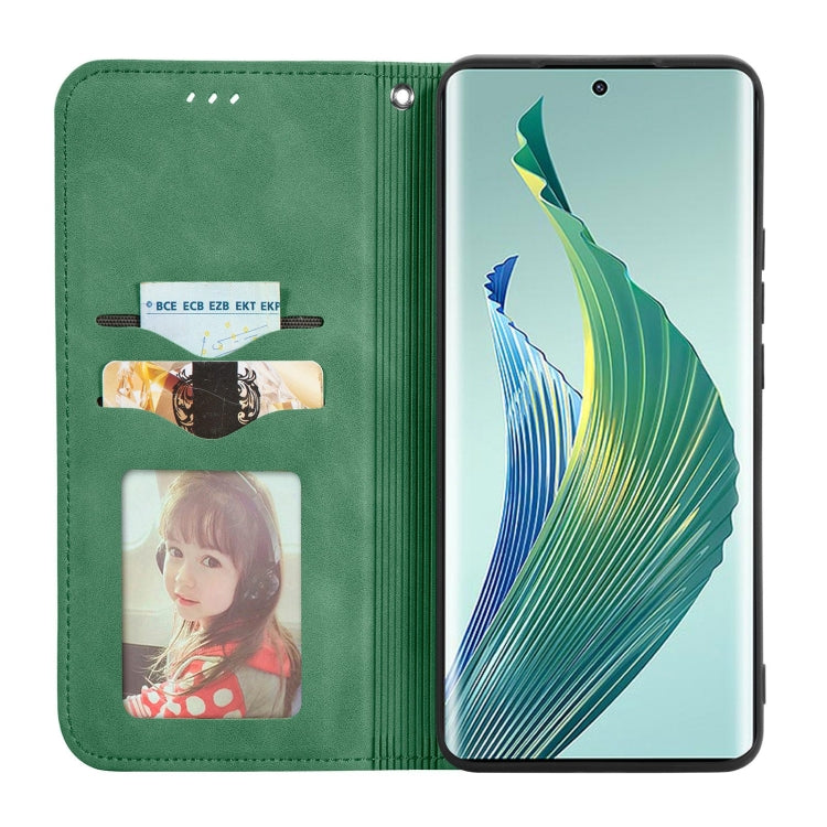 For Honor Magic5 Lite Retro Skin Feel Magnetic Leather Phone Case