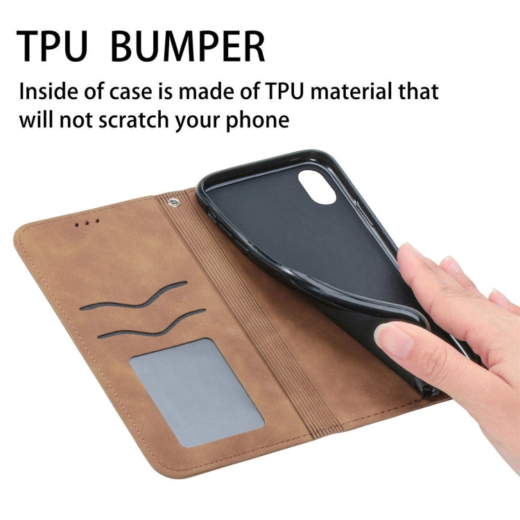 For Kyocera Android One S10 Retro Skin Feel Magnetic Leather Phone Case