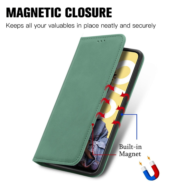 For Realme C55 Retro Skin Feel Magnetic Leather Phone Case