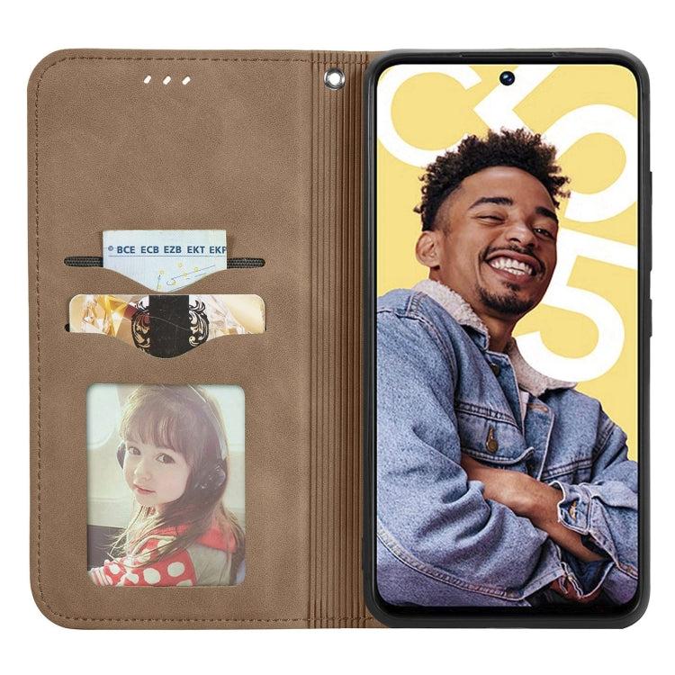 For Realme C55 Retro Skin Feel Magnetic Leather Phone Case