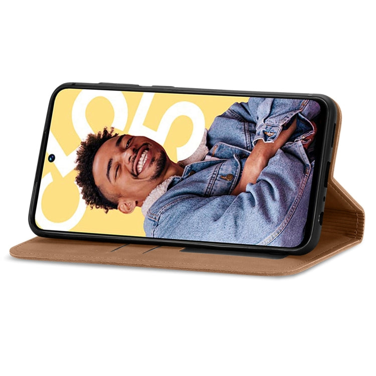 For Realme C55 Retro Skin Feel Magnetic Leather Phone Case