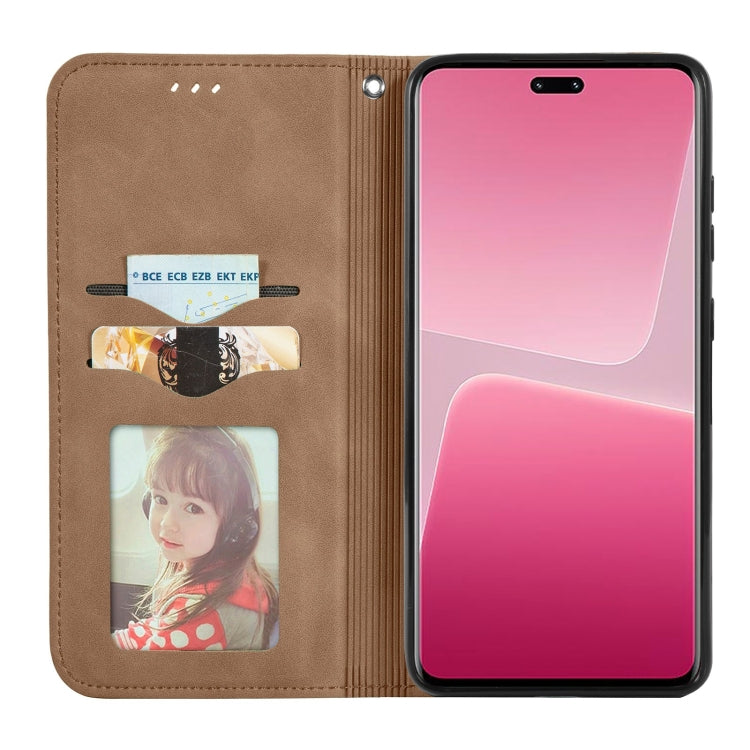 For Xiaomi 13 Lite Retro Skin Feel Magnetic Leather Phone Case