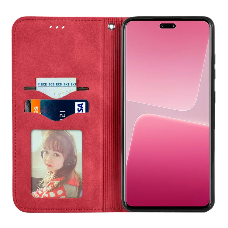 For Xiaomi 13 Lite Retro Skin Feel Magnetic Leather Phone Case