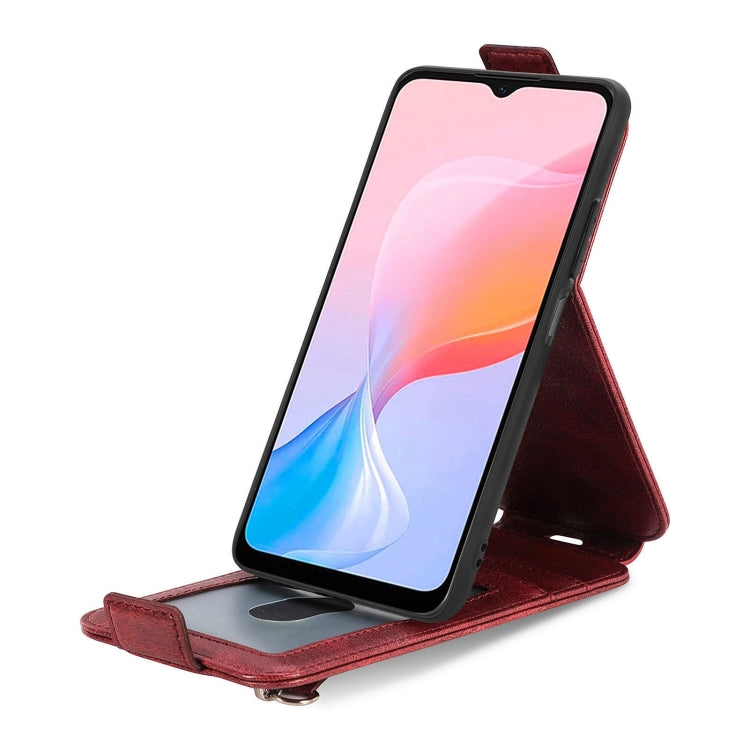 For Blackview A85 Zipper Wallet Vertical Flip Leather Phone Case