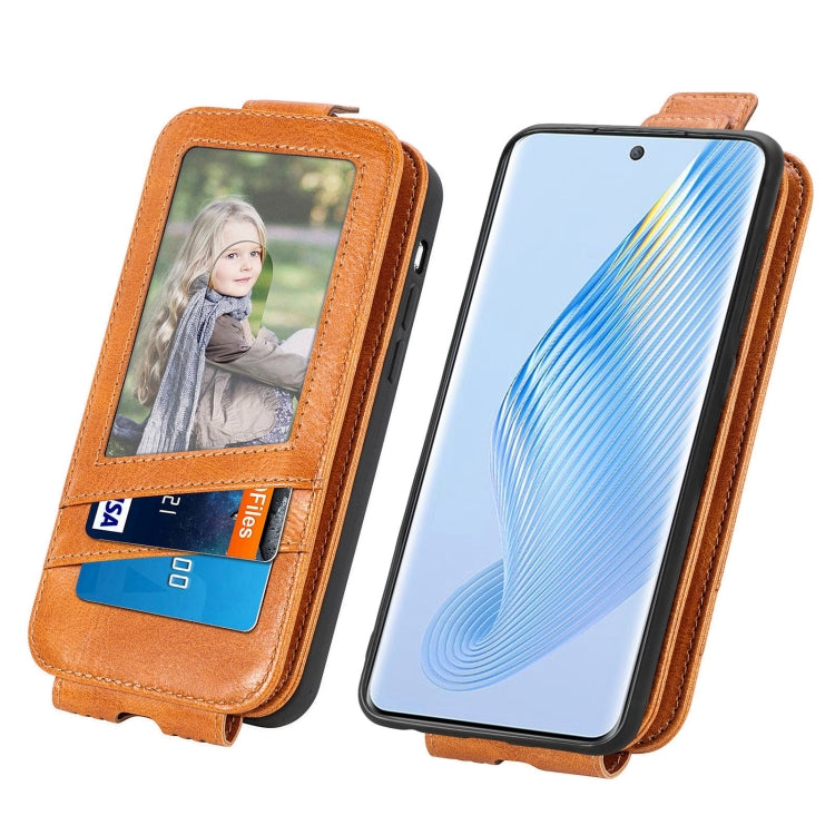 For Honor Magic5 Zipper Wallet Vertical Flip Leather Phone Case
