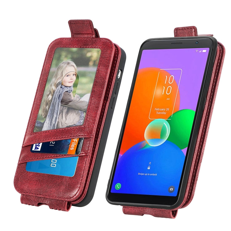 For TCL 403 Zipper Wallet Vertical Flip Leather Phone Case