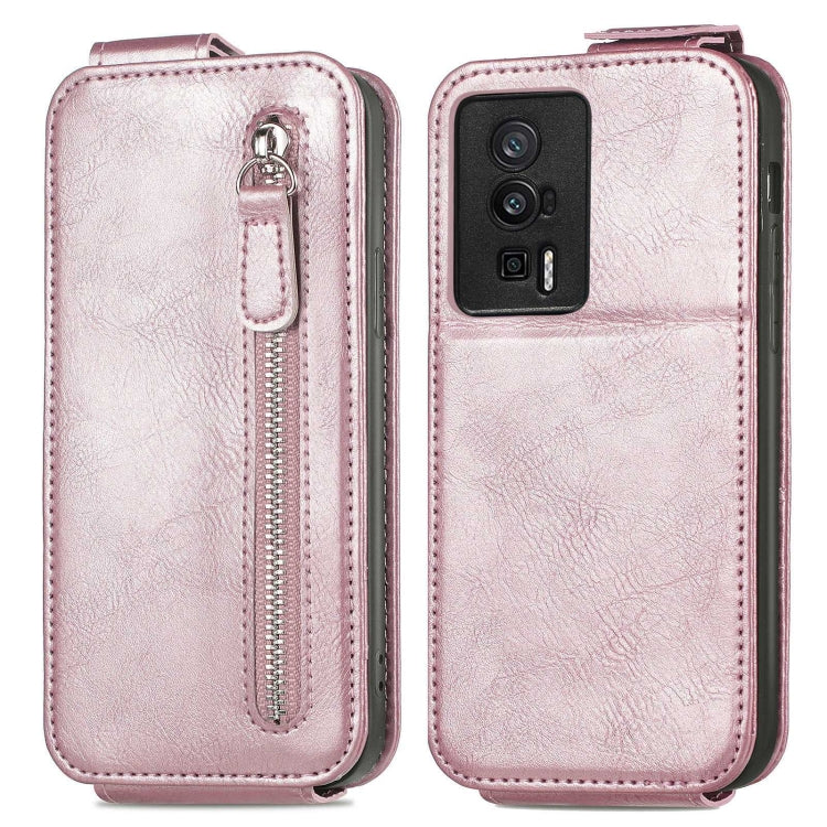 For Xiaomi Redmi K60 Pro Zipper Wallet Vertical Flip Leather Phone Case