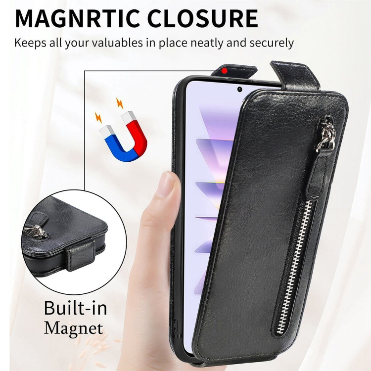 For Xiaomi Redmi K60 Pro Zipper Wallet Vertical Flip Leather Phone Case
