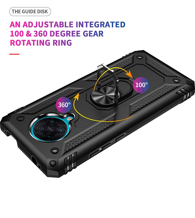 For Xiaomi Redmi K30 Pro Shockproof TPU + PC Protective Case with 360 Degree Rotating Holder