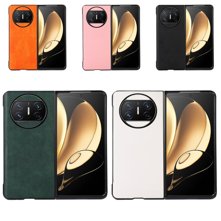 For Huawei Mate X3 Two-color Litchi Texture PU Phone Case