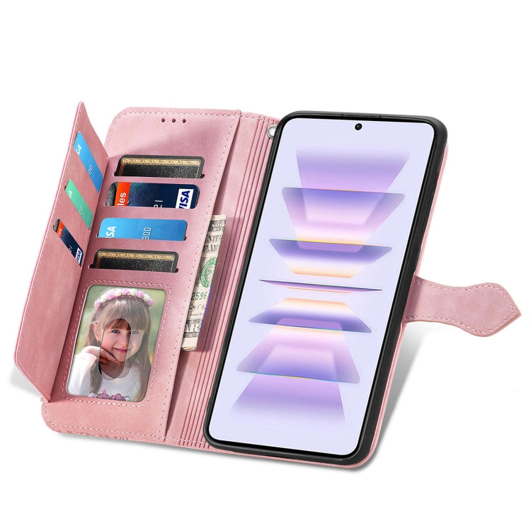 For Xiaomi Redmi K60 Pro Embossed Flower Zipper Leather Phone Case