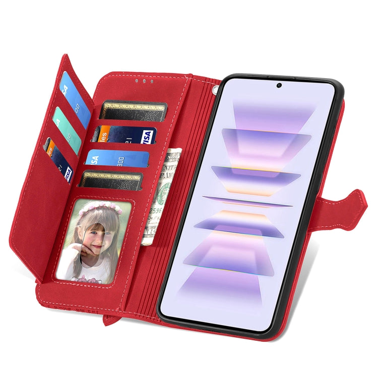 For Xiaomi Redmi K60 Pro Embossed Flower Zipper Leather Phone Case