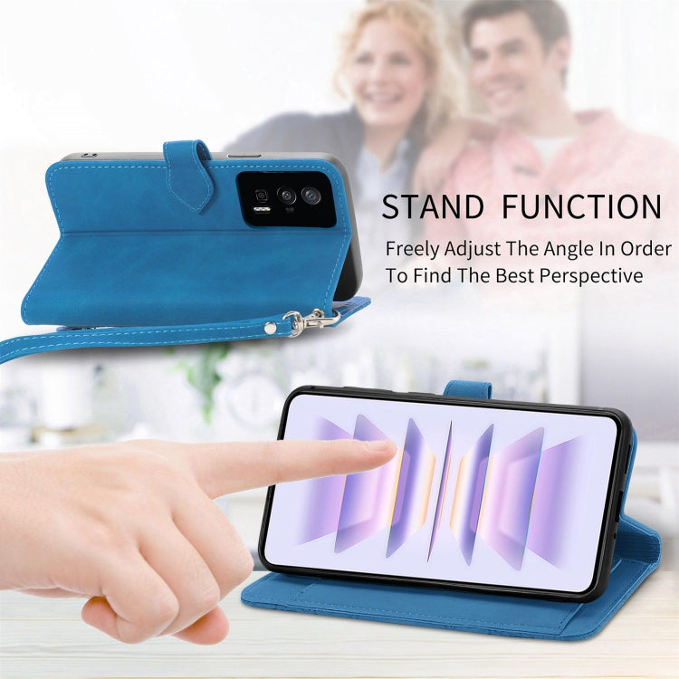 For Xiaomi Redmi K60 Pro Embossed Flower Zipper Leather Phone Case