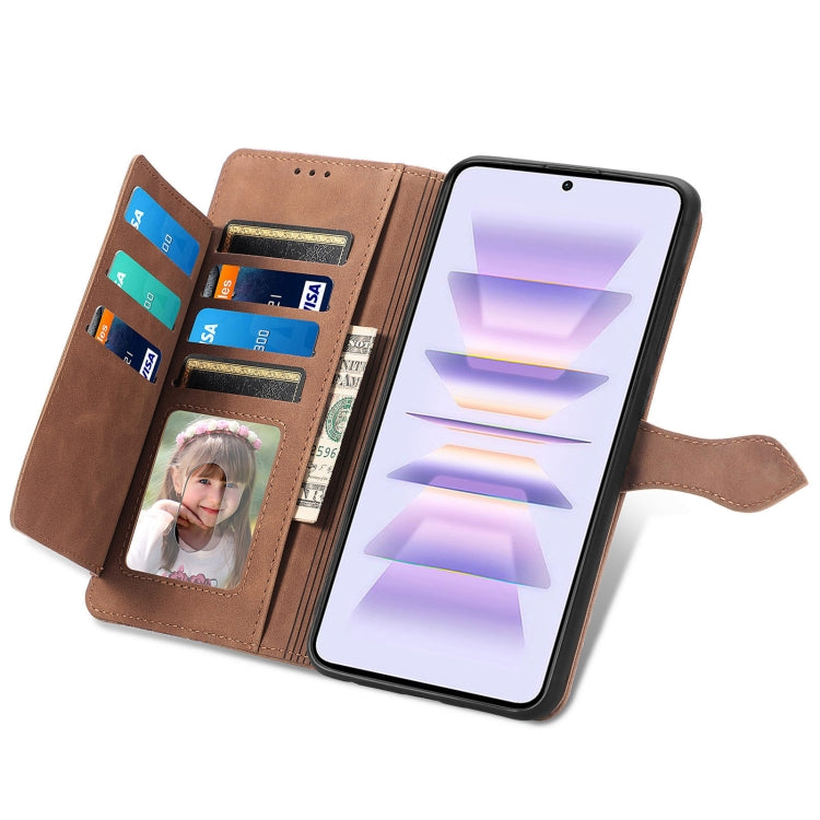 For Xiaomi Redmi K60 Pro Embossed Flower Zipper Leather Phone Case