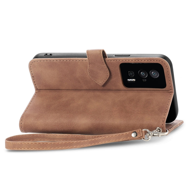 For Xiaomi Redmi K60 Pro Embossed Flower Zipper Leather Phone Case