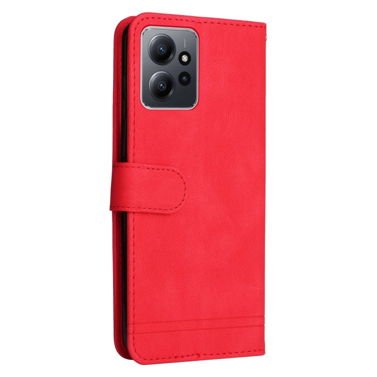 For Xiaomi Redmi Note 12 4G Global Skin Feel Life Tree Metal Button Leather Phone Case