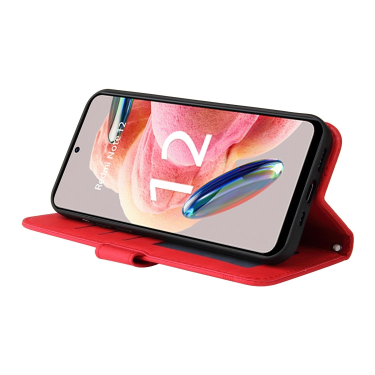 For Xiaomi Redmi Note 12 4G Global Skin Feel Life Tree Metal Button Leather Phone Case