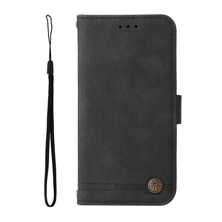 For Xiaomi Redmi Note 12 4G Global Skin Feel Life Tree Metal Button Leather Phone Case