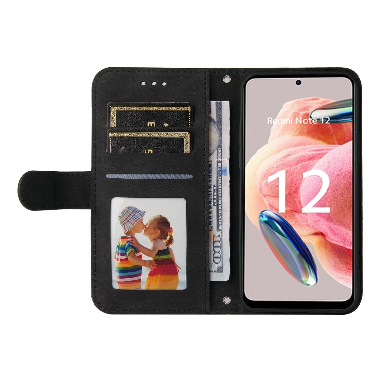 For Xiaomi Redmi Note 12 4G Global Skin Feel Life Tree Metal Button Leather Phone Case