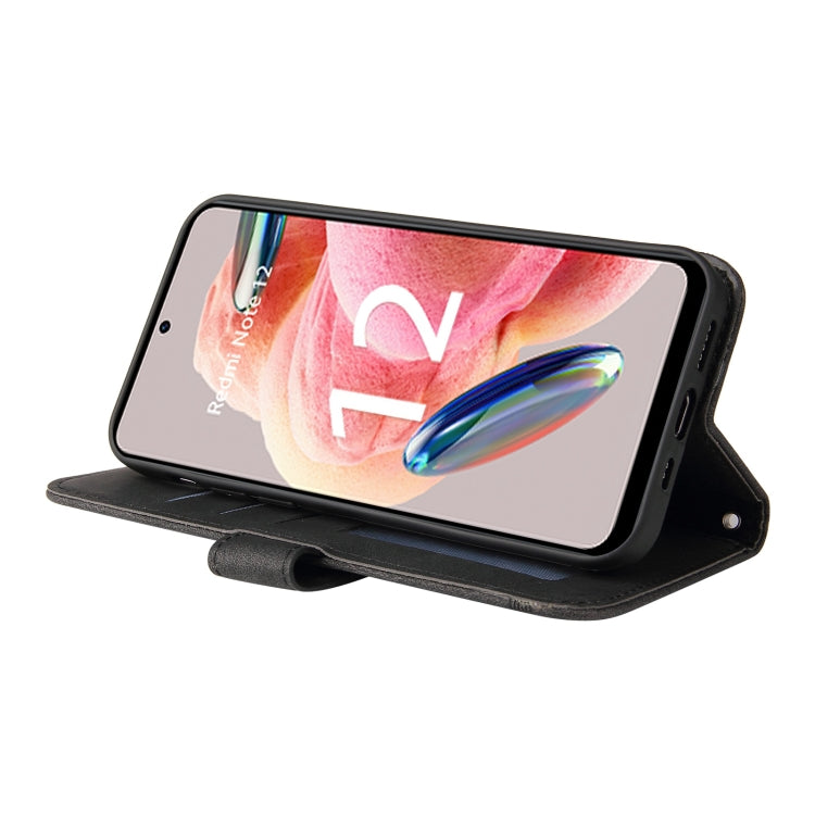 For Xiaomi Redmi Note 12 4G Global Skin Feel Life Tree Metal Button Leather Phone Case