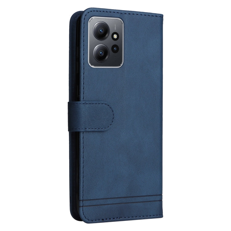 For Xiaomi Redmi Note 12 4G Global Skin Feel Life Tree Metal Button Leather Phone Case