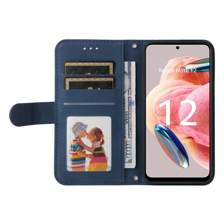 For Xiaomi Redmi Note 12 4G Global Skin Feel Life Tree Metal Button Leather Phone Case