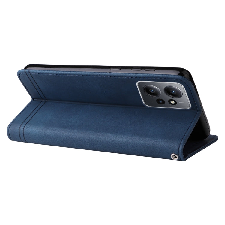 For Xiaomi Redmi Note 12 4G Global Skin Feel Life Tree Metal Button Leather Phone Case