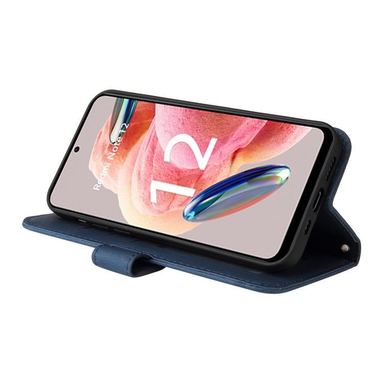 For Xiaomi Redmi Note 12 4G Global Skin Feel Life Tree Metal Button Leather Phone Case